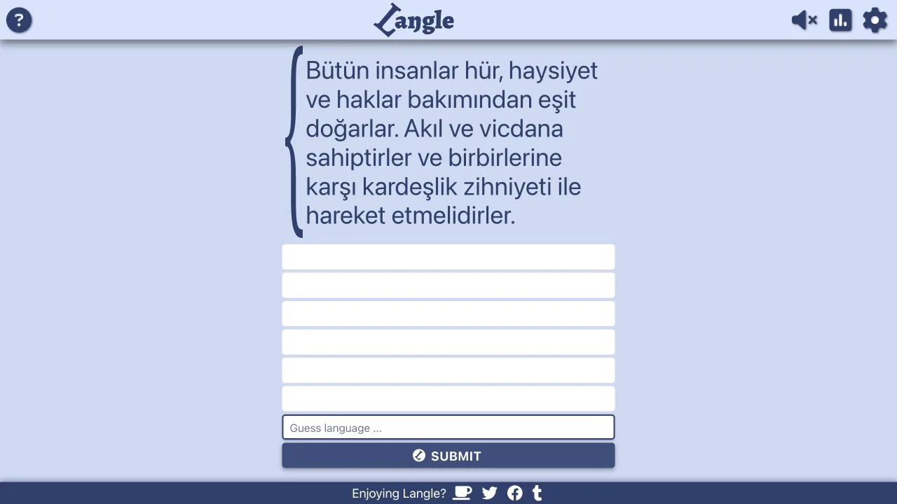 Langle — written passage and language submission controls