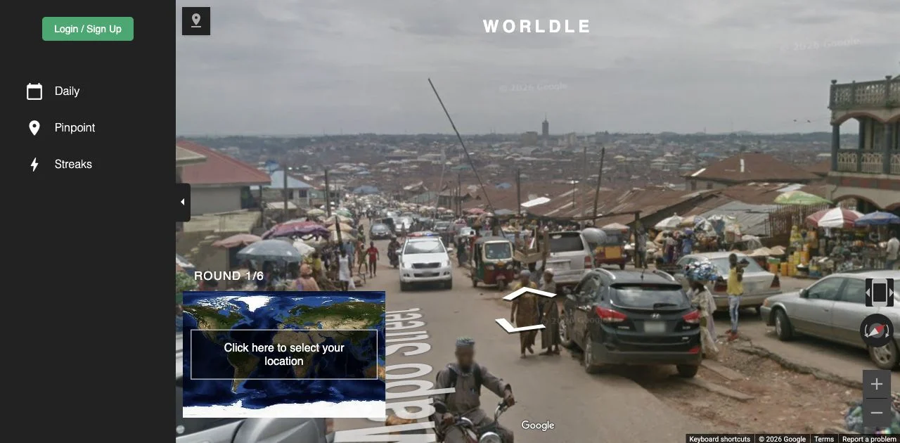 Worldle Daily — official website interface